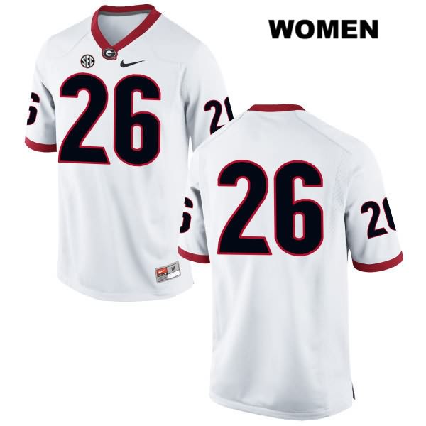 Georgia Bulldogs Women's Patrick Burke #26 NCAA No Name Authentic White Nike Stitched College Football Jersey XYO7356SM